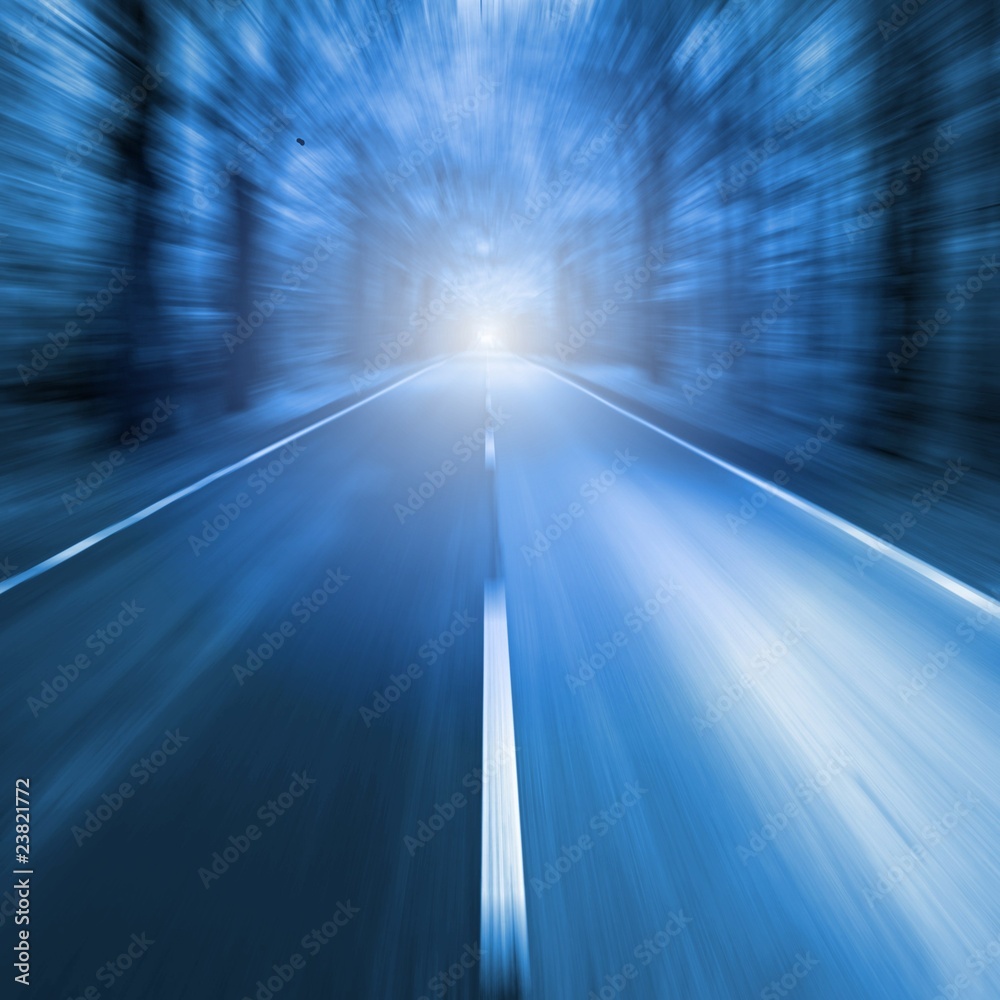 Road in motion blur Road in motion blur