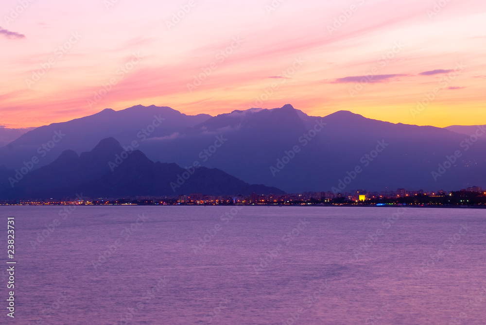 Obraz premium Colourful turkish sunset