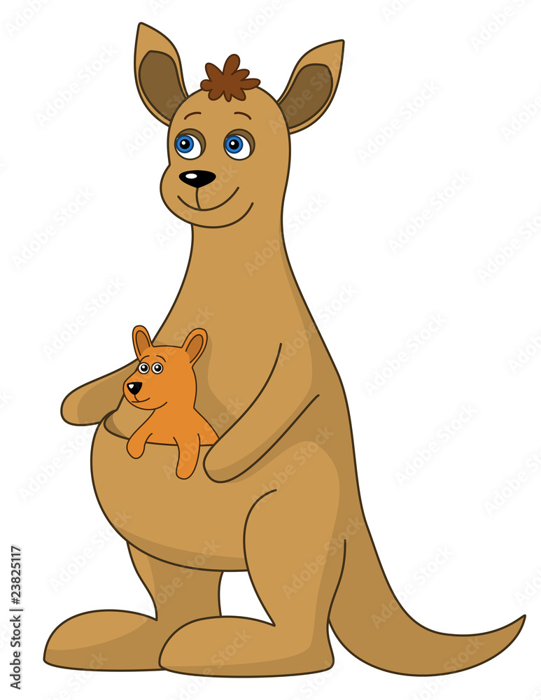 Kangaroo with baby