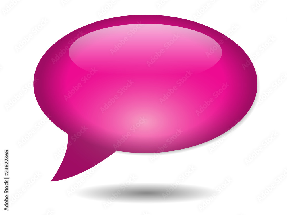 PINK Blank Speech Bubble Icon (web button sexy chat love fashion Stock  Vector | Adobe Stock