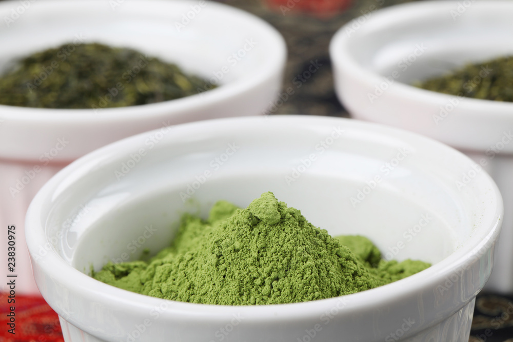 Tea collection - focus on matcha green tea powder Tea collection - focus on matcha green tea powder