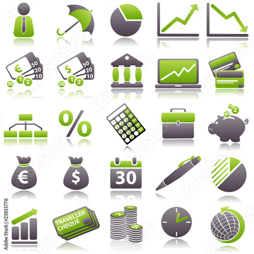 economic Green Icons