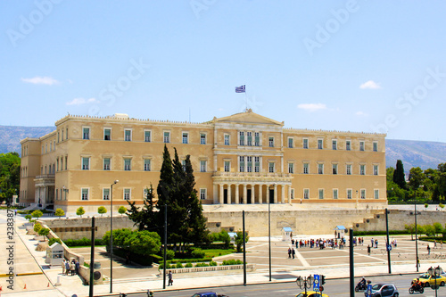 The building of the Greek parliament in Athens. photo