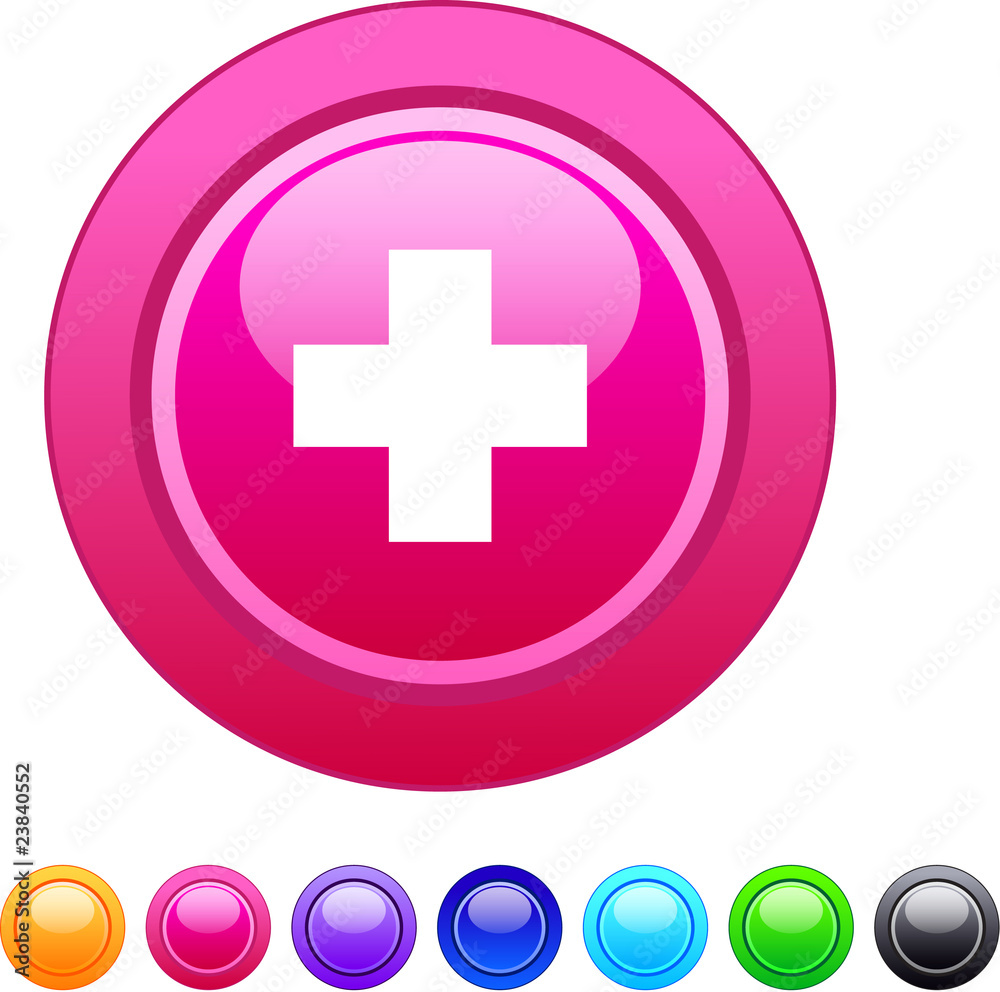Fototapeta premium Plus circle button.
