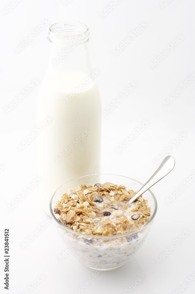 Muesli and milk Muesli and milk