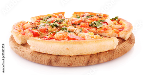 Pizza isolated on white