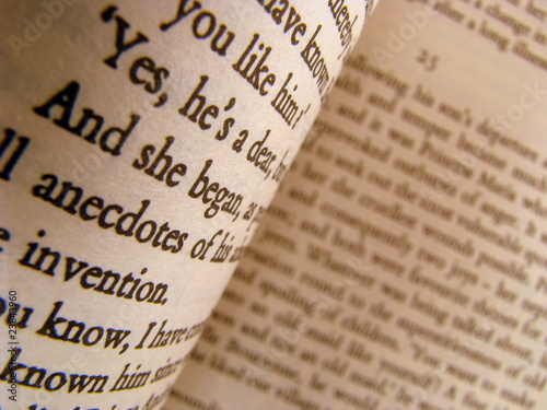 A Close-up of Some Pages of a Classic Novel photo