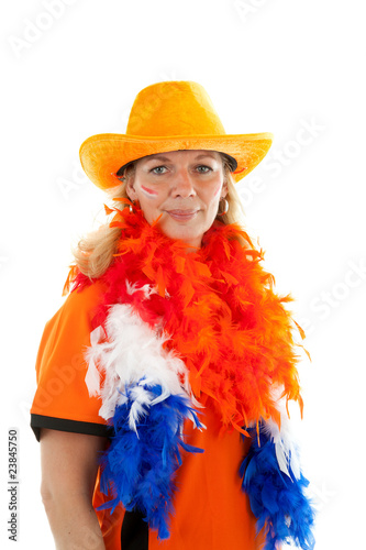 portrait of Dutch soccer supporter