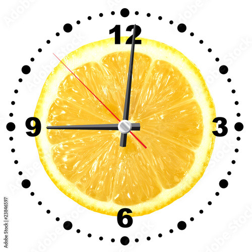 Lemon as a office clock