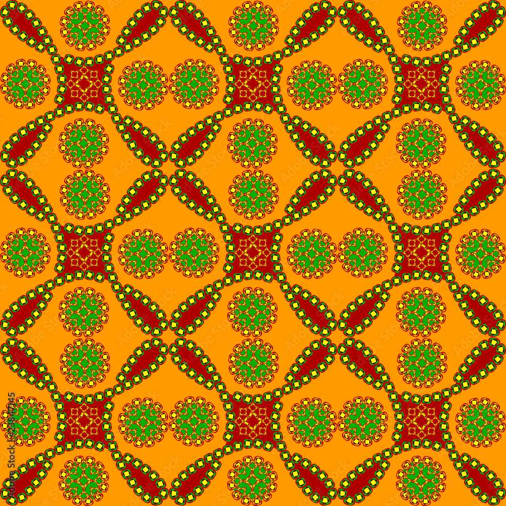 vector seamless tracery in ethnic style