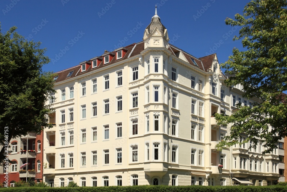 Wohnhaus, Hausfassade, Mietswohnungen, Deutschland