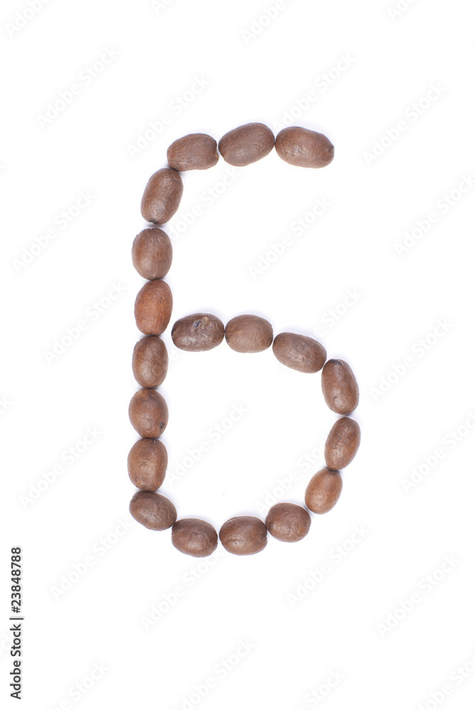 Coffee alphabet isolated on white backgroung Coffee alphabet isolated on white backgroung