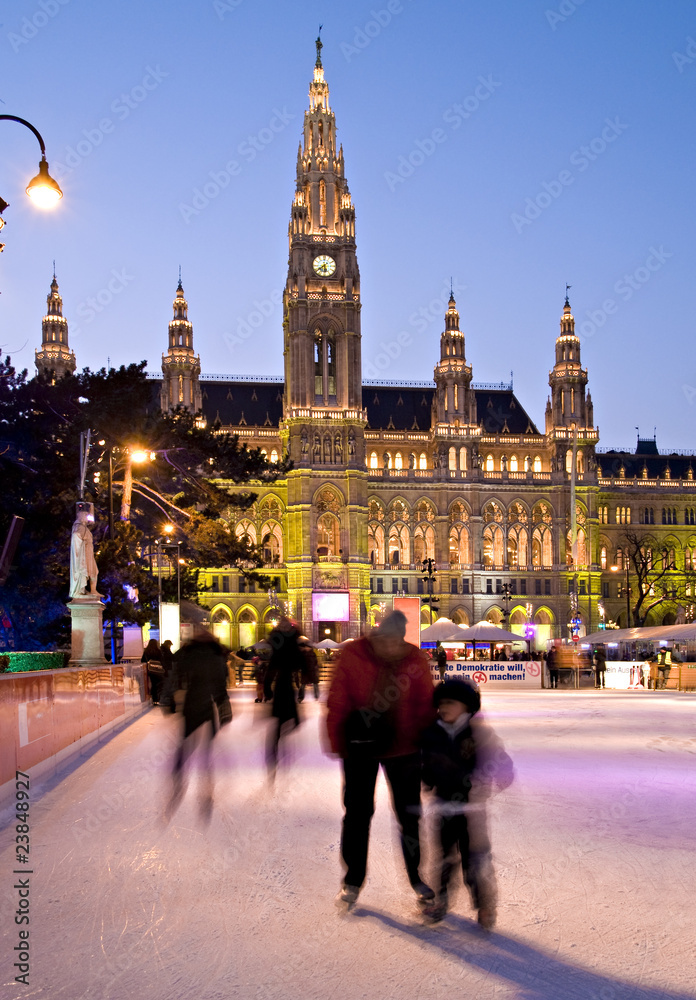 Obraz premium eislaufen in wien 1