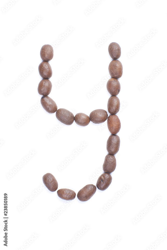 Coffee alphabet isolated on white backgroung Coffee alphabet isolated on white backgroung