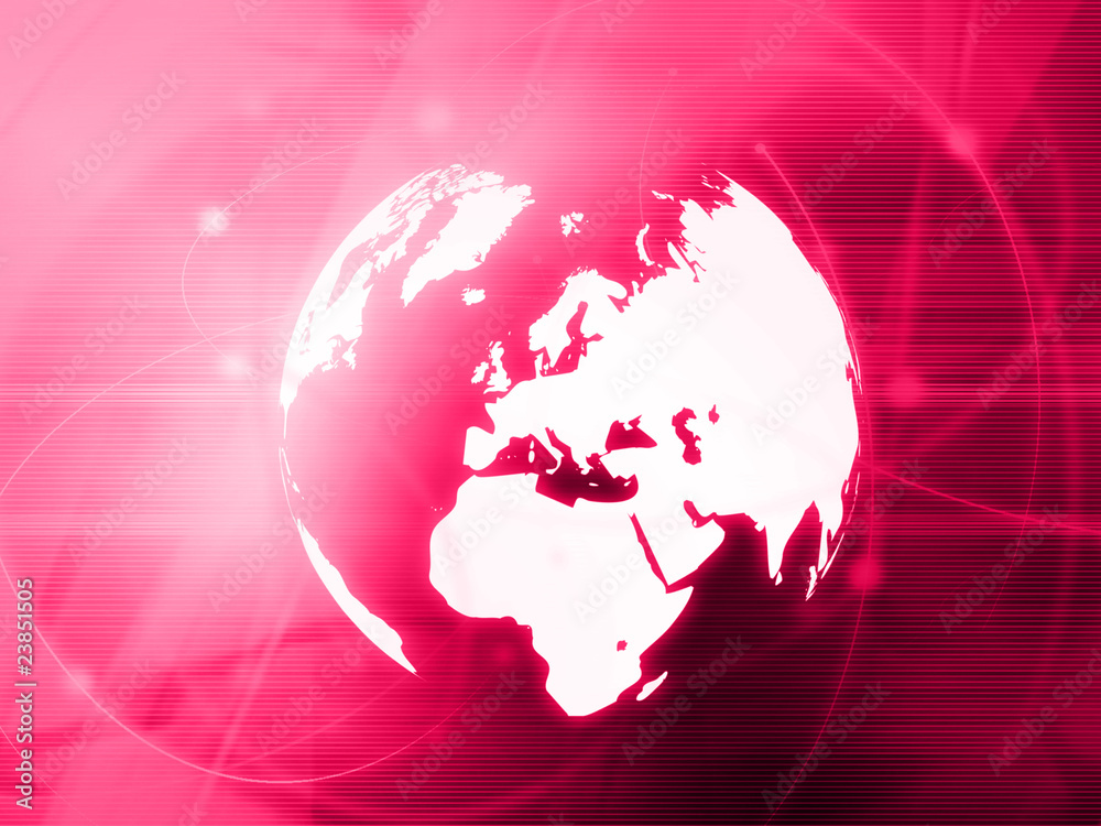 Naklejka premium Europe map technology-style artwork