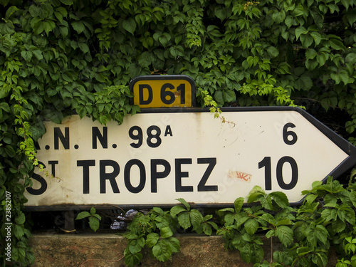 Panneau Routier Saint-Tropez