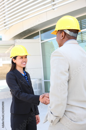 Construction Team Handshake