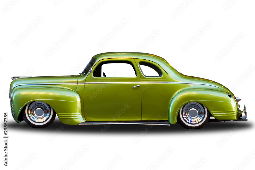 Green Plymouth Deluxe Coupe Isolated