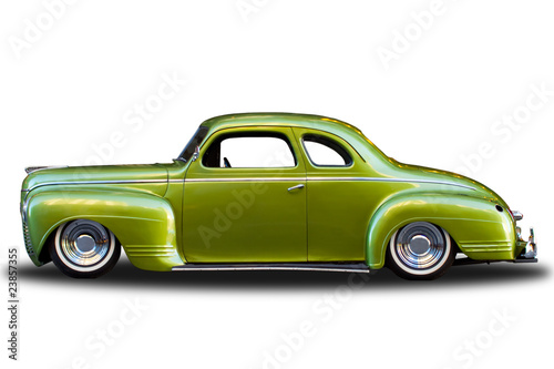 Green Plymouth Deluxe Coupe Isolated photo
