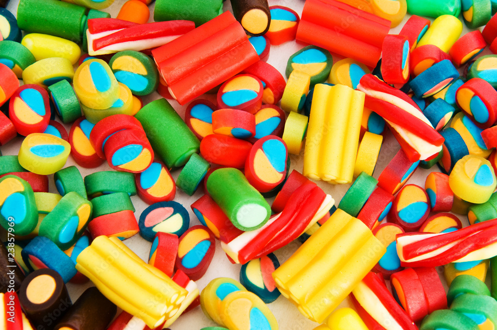Background made of colourful sweets Background made of colourful sweets
