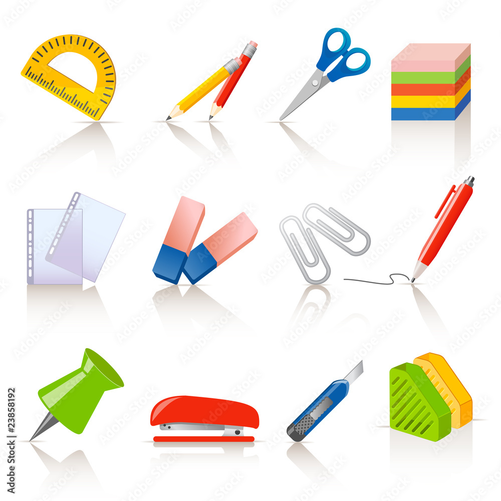Stationery icons Stationery icons