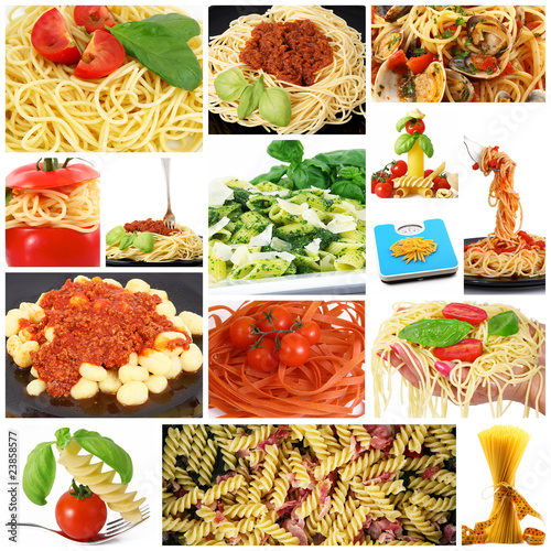 pasta italiana collage