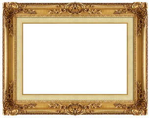 Picture gold frame with a decorative pattern