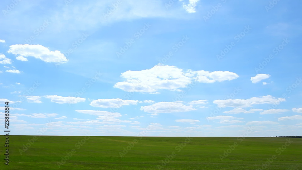 Clouds over a field