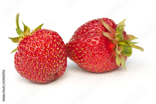 zwei frische Erdbeere