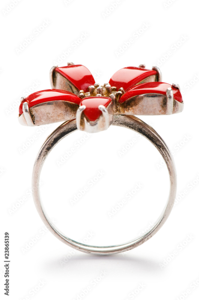 Jewellery ring isolated on the white background Jewellery ring isolated on the white background