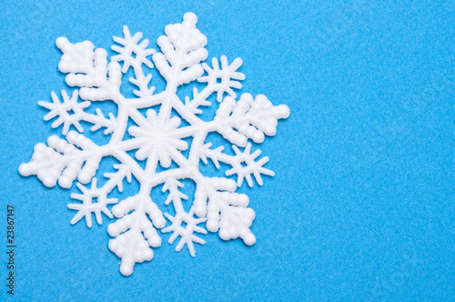 Snowflakes on Blue Background