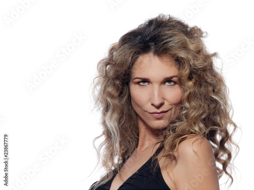 Beautiful expressive curly hair Woman