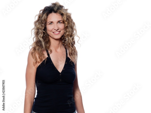Beautiful expressive curly hair Woman