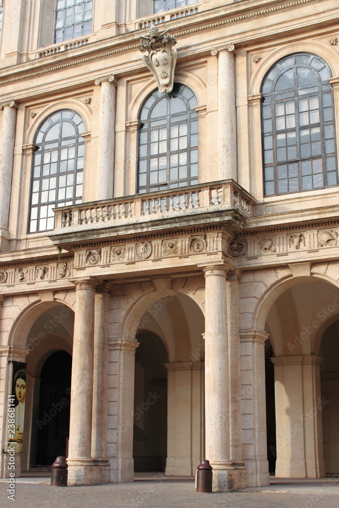 Facade of Barberini Palace in Rome