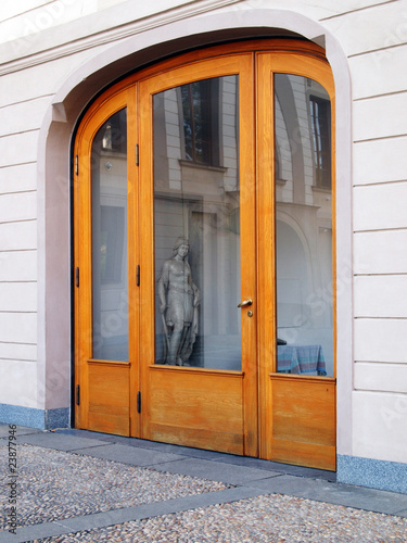 wood   glass door   Prague