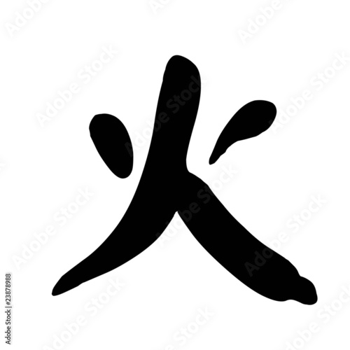 Chinese Calligraphy Fire element