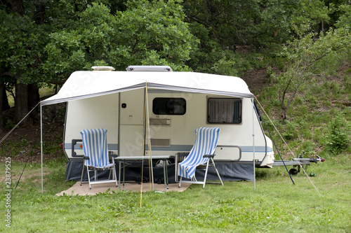 Caravan at camping