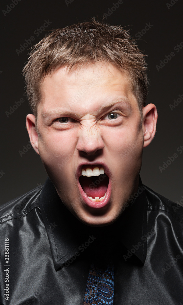 portrait of angry man portrait of angry man