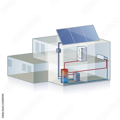 Schema Solaranlage - Energieeffizienzhaus