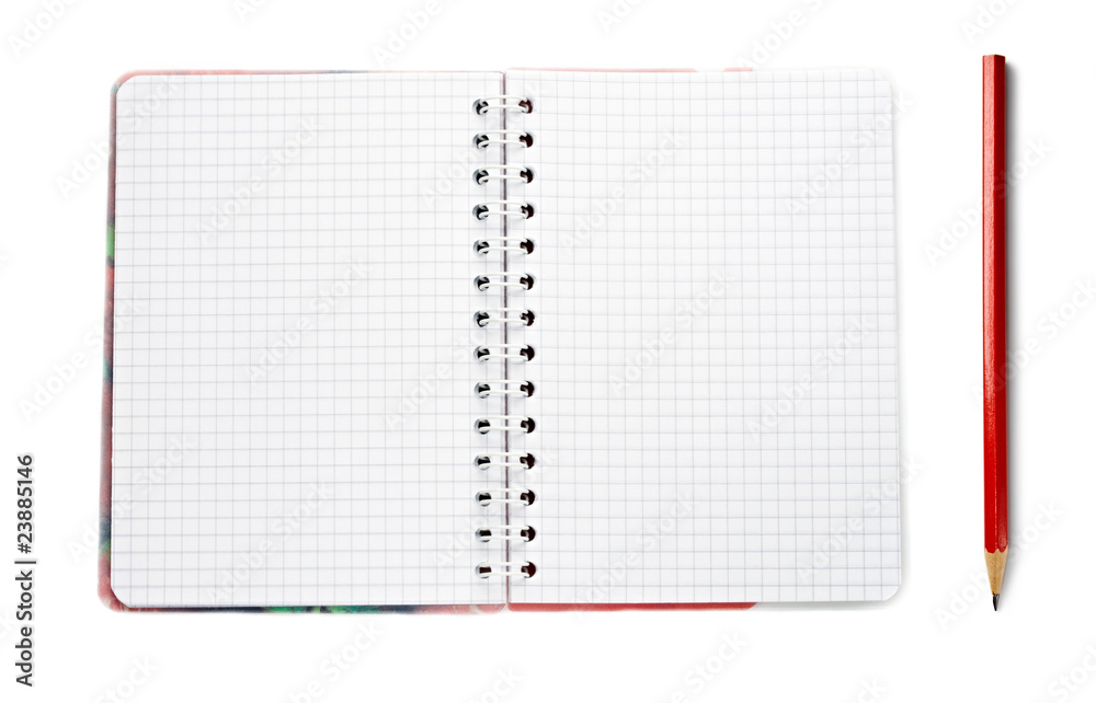 Notepad isolated on the white background