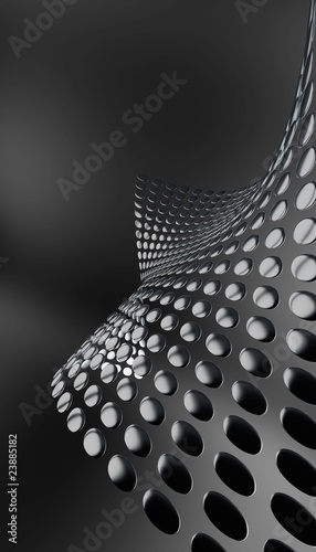 abstract rounded plates on a dark background