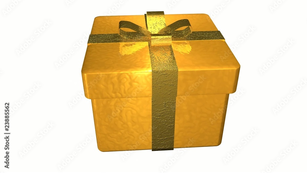 Gold Geschenk drehend