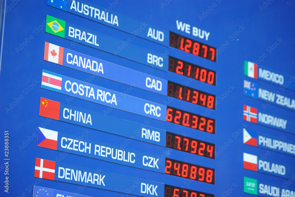 Obraz premium Money Exchange Rate