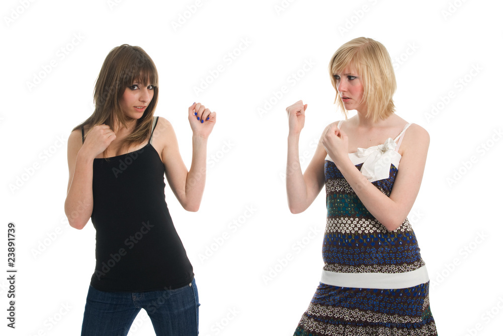 Girls ready to fight