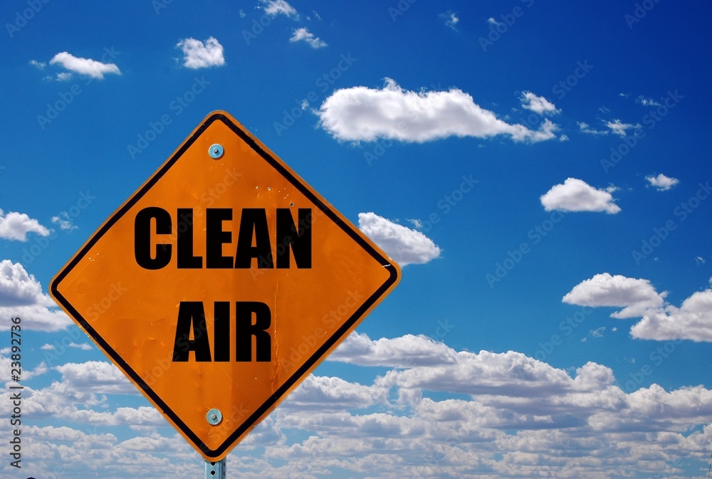 Clean air road sign Clean air road sign