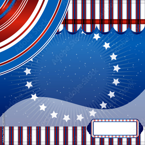 Stars And Stripes - Fourth of July background. Scrapbook page.