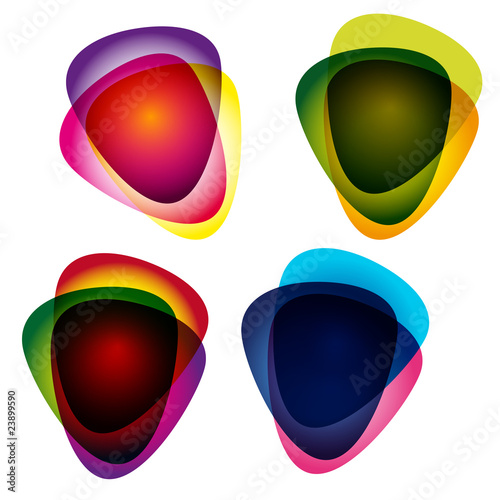 Set of multicolor picks. Abstract vector illustration.