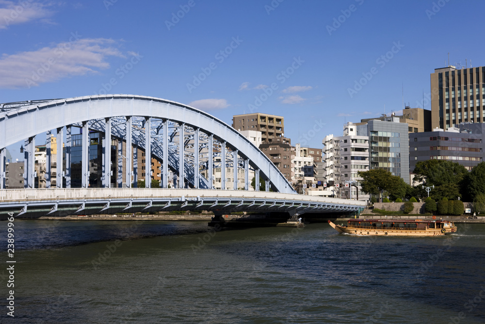 東京　隅田川と永代橋