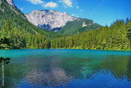 Mountains and turquoise lake-Gruener See,Styria,Austria