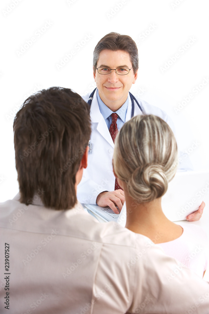 Obraz premium doctor and young couple
